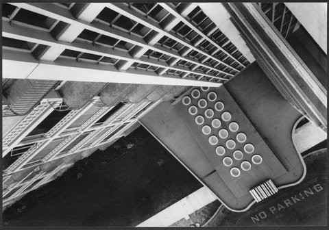 "Facade details, Stanhill flats, 34 Queens Road, Melbourne", 1951