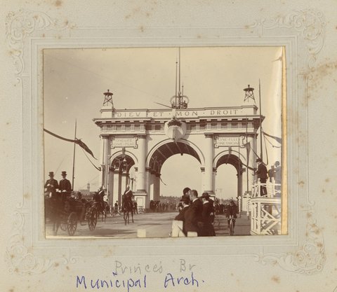 Princes Bridge Municipal Arch, Melbourne, Vic, 1901