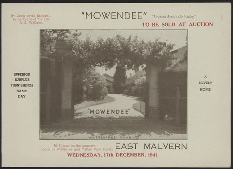Mowendee, East Malvern, Vic, 1941
