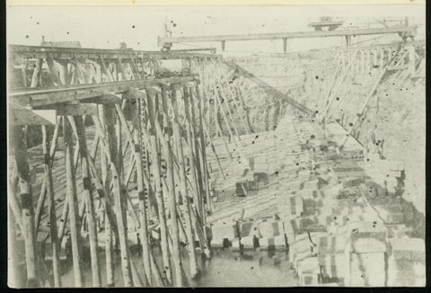 Construction of Alfred Graving Dock, Williamstown, 1940–50