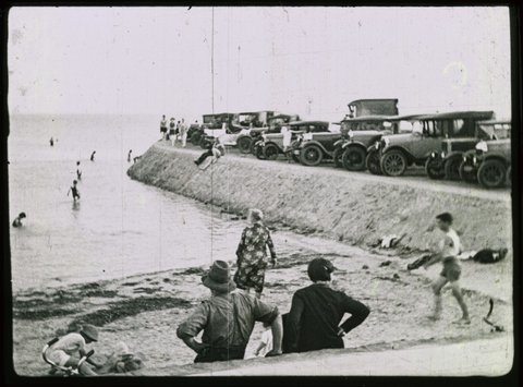Six views of the beach, Williamstown, Victoria and the reclamation area, 1930–34