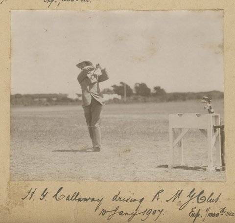 Golfers on the Royal Melbourne Golf Club course, 1907