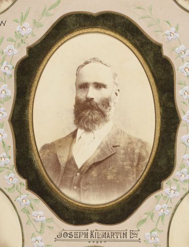 Framed photographs of Joseph Kilmartin and staff of the Camberwell Railway Station presented to Joseph Kilmartin Esq, 1900