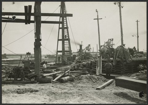 South Kensington to West Footscray, railway construction, 1926
