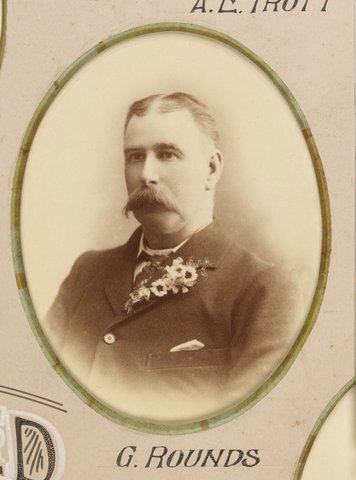 Framed photographs of Joseph Kilmartin and staff of the Camberwell Railway Station presented to Joseph Kilmartin Esq, 1900
