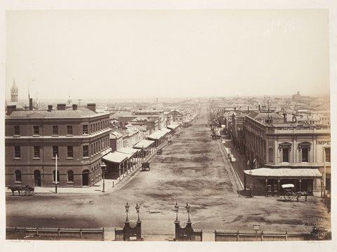 Bourke street, looking West, 1870–80