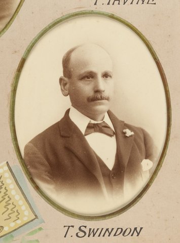Framed photographs of Joseph Kilmartin and staff of the Camberwell Railway Station presented to Joseph Kilmartin Esq, 1900