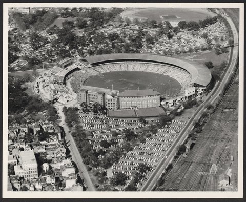 Aerial views of the Melbourne Cricket Ground, 1952–54