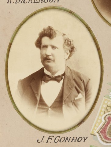 Framed photographs of Joseph Kilmartin and staff of the Camberwell Railway Station presented to Joseph Kilmartin Esq, 1900