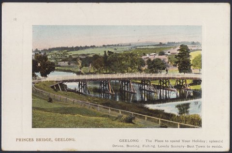 Princes Bridge, Geelong, 1910?