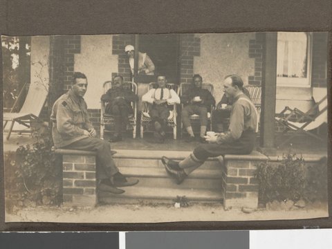"Soldiers relaxing, Hethersett Private Repatriation Hospital, Burwood, Vic.", 1914–20