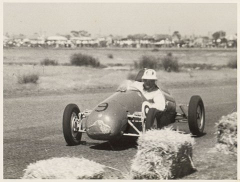 Car No. 9 racing at Altona, 1950–54