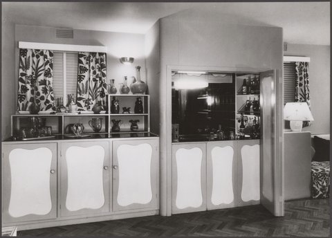 Interior of Mr. Stanley Korman's apartment, Queens Road, Albert Park, 1953