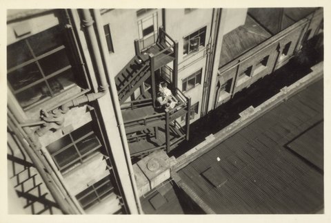 Looking over Melbourne, from the Temple Court roof, Vic, 1948