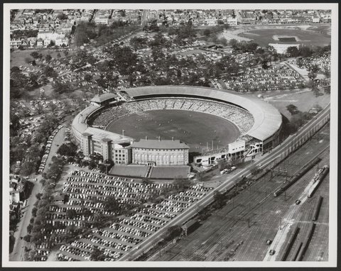 Aerial views of the Melbourne Cricket Ground, 1952–54