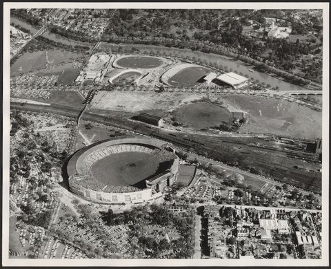 Aerial views of the Melbourne Cricket Ground, 1952–54