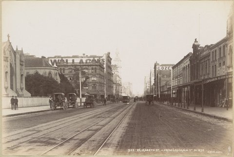 Elizabeth St from Lonsdale St in 1895
