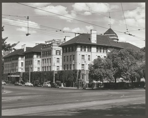 Chevron Hotel, corner Commercial Road and St.Kilda Road, Prahran, 1954