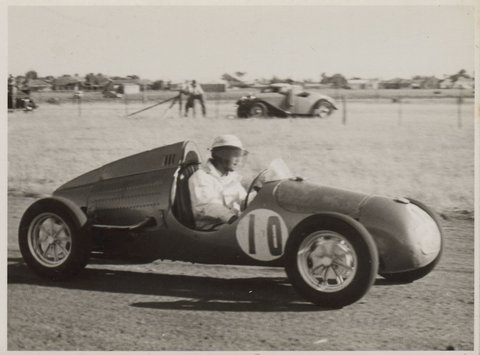 Car No. 10 racing at Altona, 1950–54