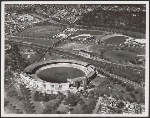 Aerial views of the Melbourne Cricket Ground, 1952–54
