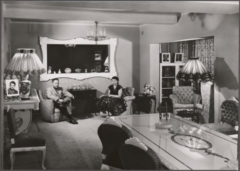 Interior of Mr. Stanley Korman's apartment, Queens Road, Albert Park, 1953