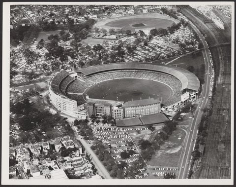 Aerial views of the Melbourne Cricket Ground, 1952–54