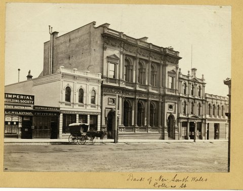Bank of New South Wales, Collins St. West, Melbourne, 1870–80