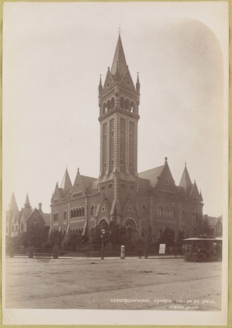 Congregational Church Collins St Melbourne [exterior], 1892–1900