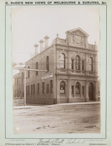 Foresters Hall, La Trobe St, 1892–1900