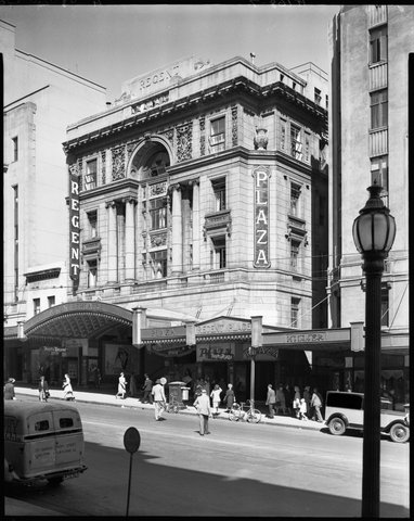 Facade of Regent Theatre and Plaza Theatre building, Collins Street, Melbourne, 1948