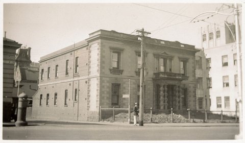 West Melbourne Literary Institute, on the south-east corner of Little Lonsdale and William Streets, Melbourne, 1933