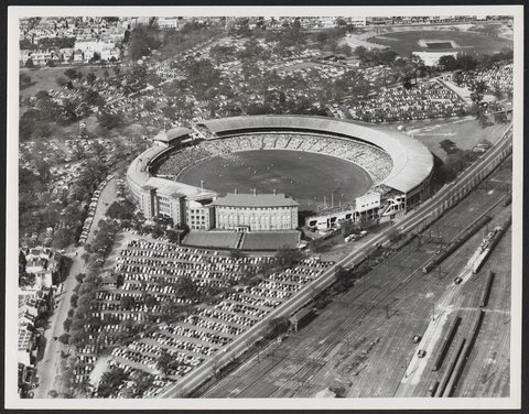 Aerial views of the Melbourne Cricket Ground, 1952–54
