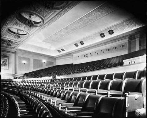 Dress circle seen from house left, Regent Theatre, Collins St, Melbourne, 1948