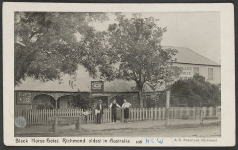 Black Horse Hotel. Richmond. oldest in Australia, c. 1908