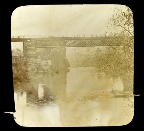 Railway bridge over the Yarra River, 1909