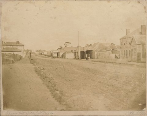 Kyneton. High Street from Melbourne end, c. 1861