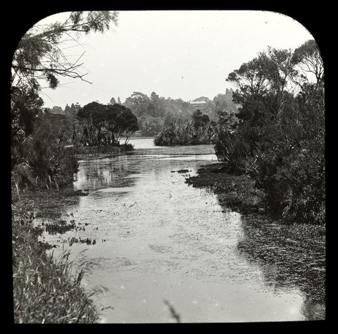 Yarra River in flood, viewed from Punt Hill, June 1891, Victoria, c. 1891