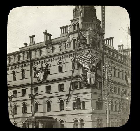 The Menzies Hotel, south-east corner of Bourke and William Streets., Melbourne, 1908