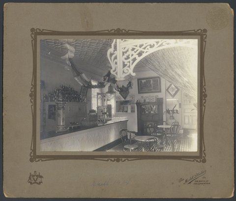 Interior of John West, confectioners, Northcote, Victoria, 1914