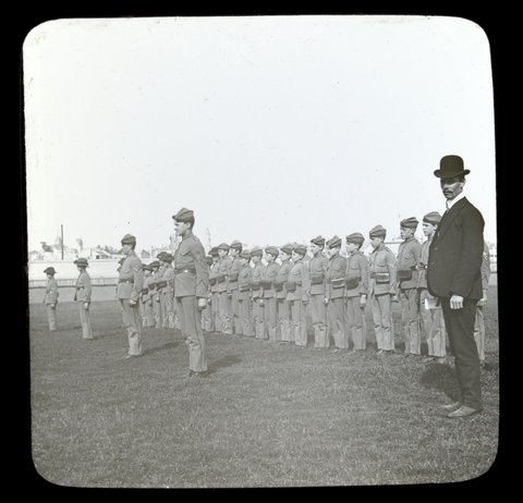School cadets on parade, Melbourne, 1906–14