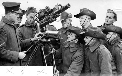 A.I.F. Antiaircraft training school at Maribyrnong during World War II, 1937–43