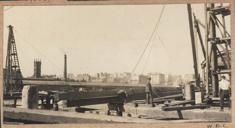 Spencer Street bridge - south pier, 1927–28