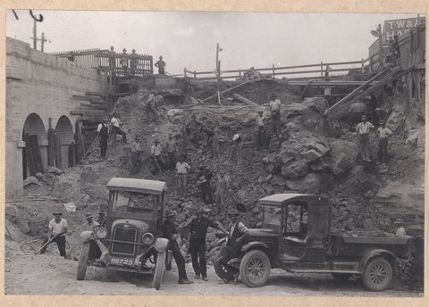 South Kensington to West Footscray, earthworks, 1927–28