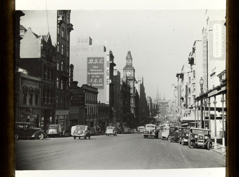 Bourke Street, Melbourne, looking east from Queen Street, 1910–30