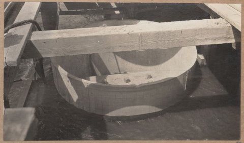 Spencer Street bridge - south abutment, 1928–29