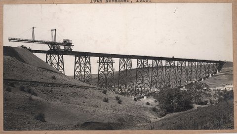 Albion to Broadmeadows - Maribyrnong River viaduct, 1928