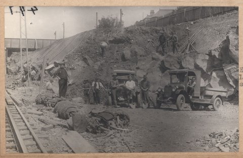 South Kensington to West Footscray, earthworks, 1926–27