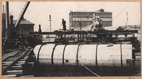Spencer Street bridge - south pier, 1927–28