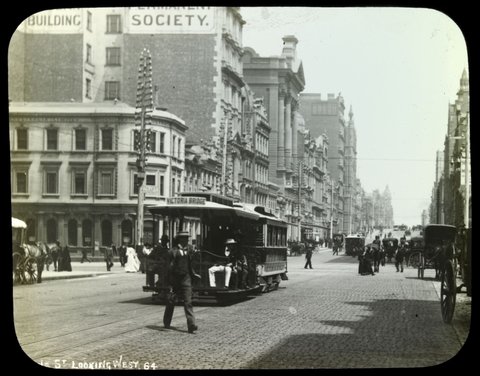 Collins Street looking west, 1900–06