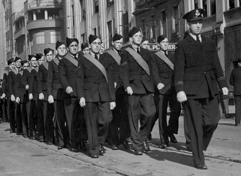 Royal Australian Air Force A.T.C. march through Melbourne, 1942–43